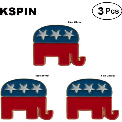 U.S.A Elephant Lapel Pin Brooches Pins Flag badge Brooch Badges