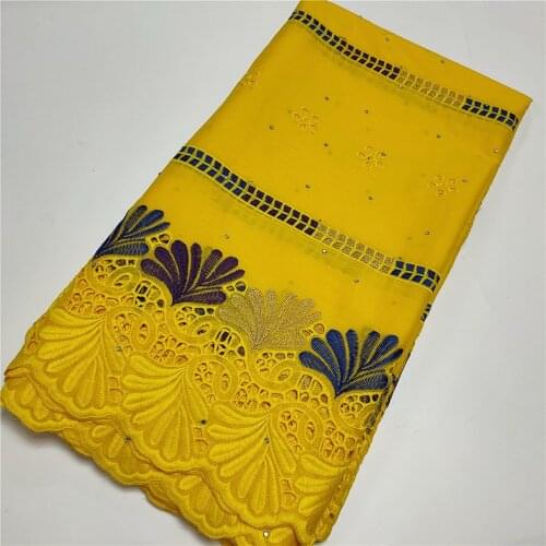 5yard African Cotton Lace Fabric 2021 High Quality Dry Lace Fabric Embroidery Swiss Voile Lace In Switzerland For Party A89
