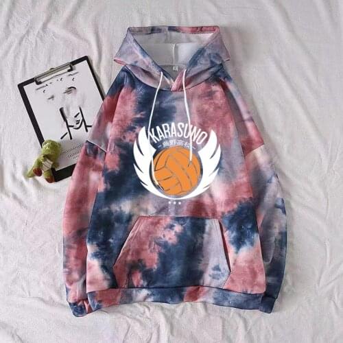 Anime Print Style Hoodie Haikyuu Pullover Loose Casual Unisex Top Spring Autumn Long Sleeve Hoodie