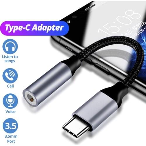Type C 3.5 Jack Headphone Audio Aux Cable USB C to 3.5mm Earphone Adapter Jack Aux Cable Music Coverter Adapter for realme 8 pro