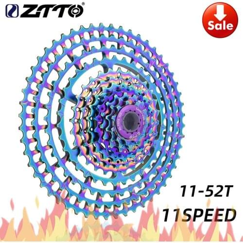 ZTTO MTB 11speed 11-52T Cassette SLR2 Rainbow Bicycle Wide Ratio 11s Sprockets UltraLight 380g CNC Freewheel Mountain Bike Parts