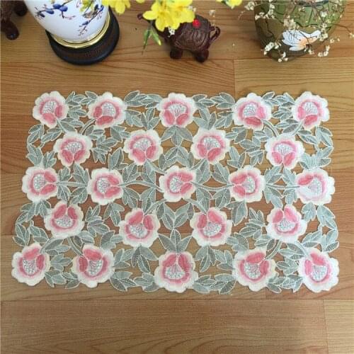Computer keyboard pad Elegant Embroidery Table Runner Pastoral Fabric Tea tablecloth Luxury Table mat table Cover for decoration