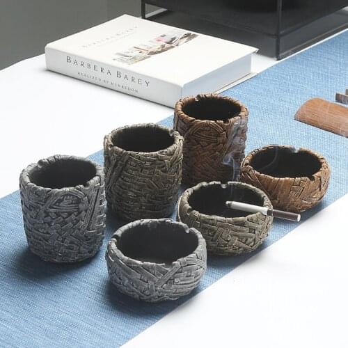 Creative Retro Cement Ashtray European fashion personality office Ornaments Bar Cafe Decorations