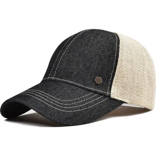 VOBOOM Summer Cotton Linen Baseball Cap Men Women Sun Protection Adjustable Fitted Hat 140