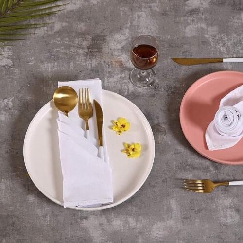 MLGB 12 Pcs Cloth Napkin Cotton Dinner Napkin Soft Washable and Reusable Napkin for Restaurant Wedding Hotel Dinner Party