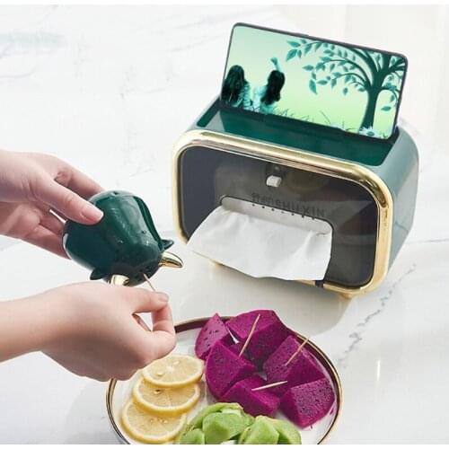 M17D Multifunctional Cartoon Tissue Boxes Can Put Napkin Cosmetic Jewelry Can Be Used As Mobile Phone or Glasses Holder