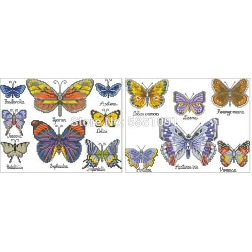 Butterfly specimen animals Counted Cross Stitch 11CT 14CT 18CT DIY Cross Stitch Kits Embroidery Needlework Sets home decor