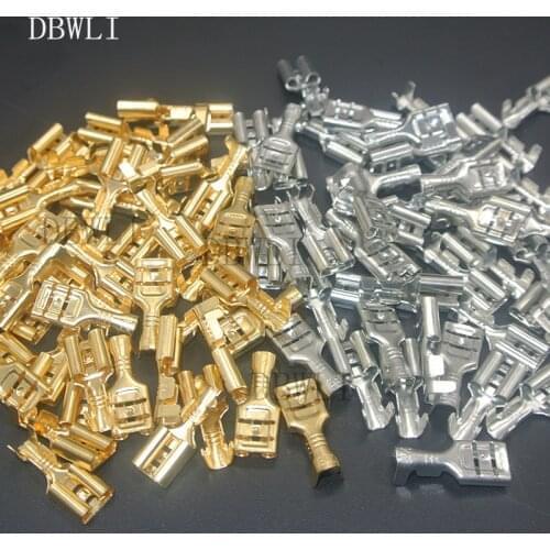 1000pcs Female Male Spade Crimp Terminals Sleeve Wire Wrap Connector for 22-16 AWG 0.5mm2-1.5mm2 2.2mm 2.8mm 6.3mm 4.8mm