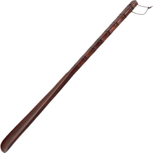 For Seniors Practical Ergonomic Home Tools Lifter Wooden Shoe Horn Portable Stick Long Handle Professional Hanging Loop