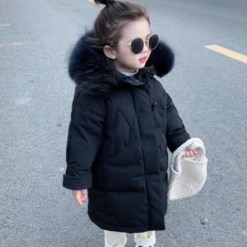 2021 Winter Baby Down Coat Child Outerwear Girls Parkas Teenager Windbreaker Outwear Kids Winter Clothes Age For 18M 2T 3T 4 6 8