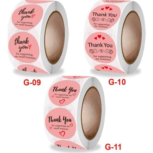 Pink thank you sticker seal sticker self adhesive roll sticker envelope gift pink thank you sticker