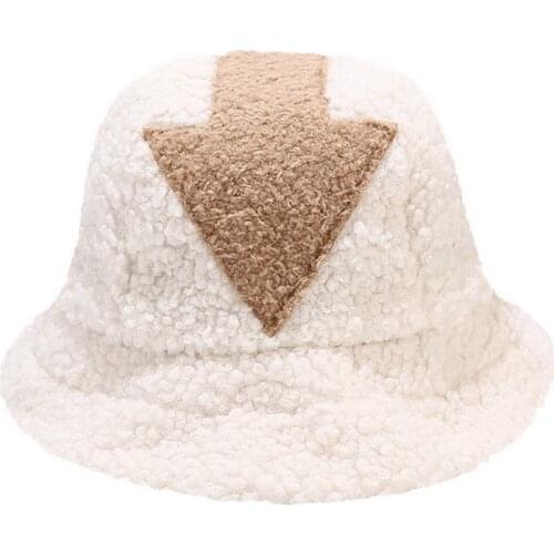 New Fashion Hip Hop White Lamb Wool Gorros Fishing Caps Faux Fur Bucket Hats Women Winter Warm Gorros Mujer