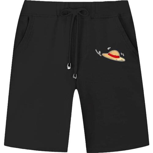 Summer Funny Print Shorts Men Cotton Goku Black Hot Pockets Waistband Mens Shorts Knee Fashion Sweatpants Casual