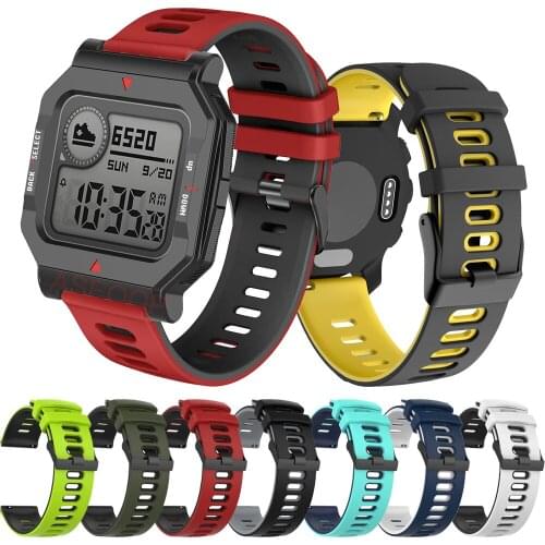 Silicone Watch Strap For Xiaomi Huami Amazfit Neo Smart Watch Replacement Wristband For Amazfit GTR 42 47 Haylou Solar LS05 GTS