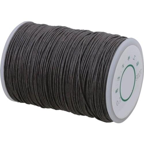 Dark Gray 0.7mm Dia Handwork Leather Sewing Craft Stitching Waxed Thread