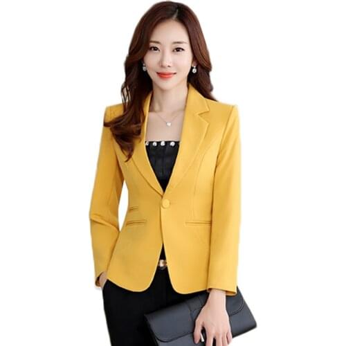 High Quality Female Blazer Slim Women Clothing Long Sleeve Office Suit Casual Black Blazers Jackets
