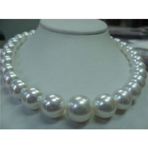 Women Gift word Love >>>>> 18" 12-14mm AAA south sea white natural pearl necklace yellow golden mujer for silver-jewelry