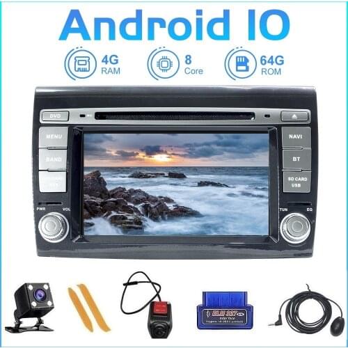 ZLTOOPAI Android 10.0 For Fiat Bravo 2007 2008 2009 2010 2011 2012 Auto Radio GPS Navigation Car Multimedia Player