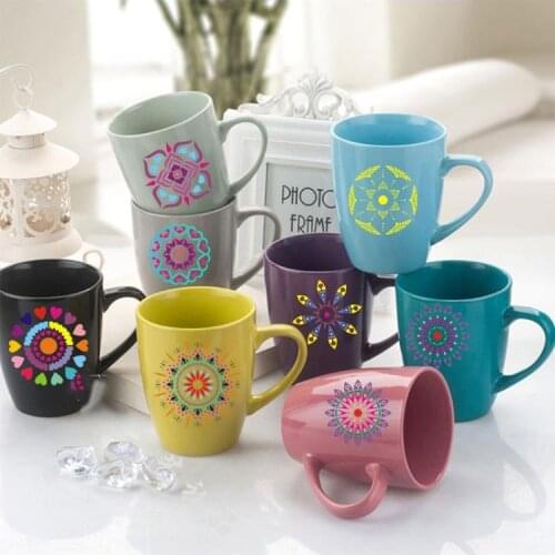 1 Set 64 Styles Mandala Dot Painting Templates Stencils for DIY Rock Scrapbook Coloring Embossing Album Decor