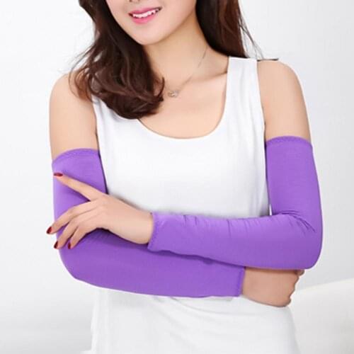 1 Pair Arm Sleeves Useful Unisex Sunscreen Milk Fiber Fabric Cycling Fishing Golf Arm Sleeves Cover for Outdoor Summer Travel