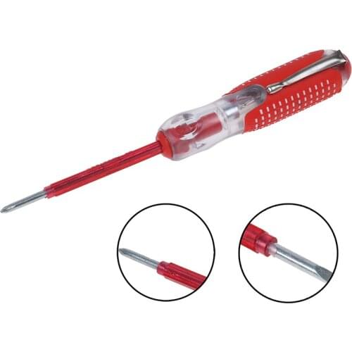 1pc 100-220V Voltage Indicator Cross & Slotted Screwdriver Electric Test Pen Tools