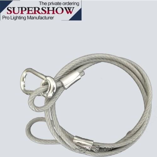 10pcs 5MM*85CM Light Safety Chain Safety Cable Steel Wire Stage Light Safety Ropes Bar DJ Disco Party Show Led Moving head light