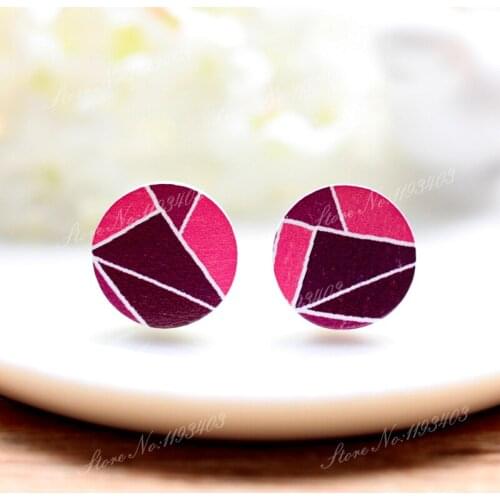 16mm Round High Quality Photo Wood Laser Cut Cabochon to make Rings, Earrings,Bobby pin,Necklaces, Bracelets-(WEH-273)