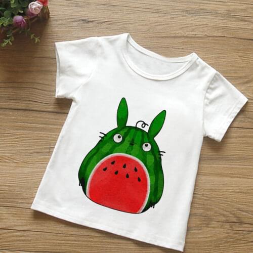 2021 2 3 4 5 6 7 8 9 Years Watermelon TV Girls T-Shirt Boys Tee Tops Kids Cartoon Printing Clothes Children Birthday Party Wear