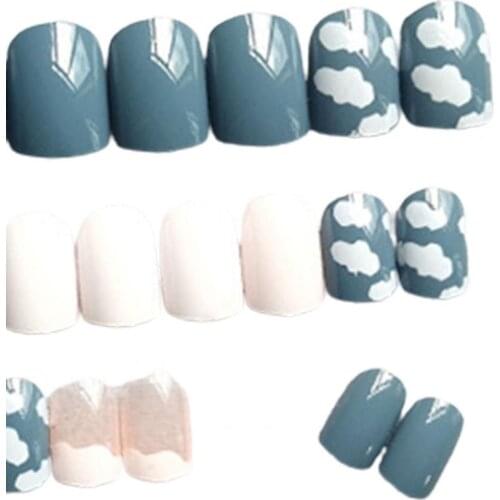 24Pcs/Box Nail Sticker Nail Decal and Sticker Nail Transfer Foils Nail Decor Manicure Cloud Pattern Nail Art Stickers for Beauty