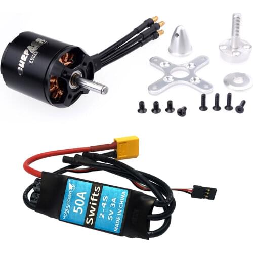 Surpass Hobby C3548 2826 3548 790KV 900KV 1100KV Brushless Motor 50A ESC for Airpalne Aircraft Multicopters RC Plane Helicopter