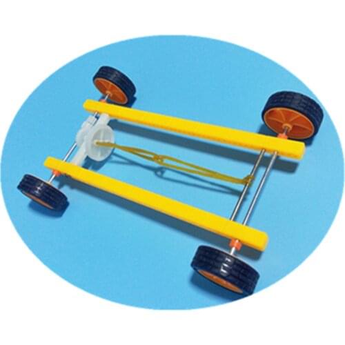 Feichao 20m Distance Rubber Band Power Car Model DIY Educational Science Kits Kids Experiment Fun Physics Toys