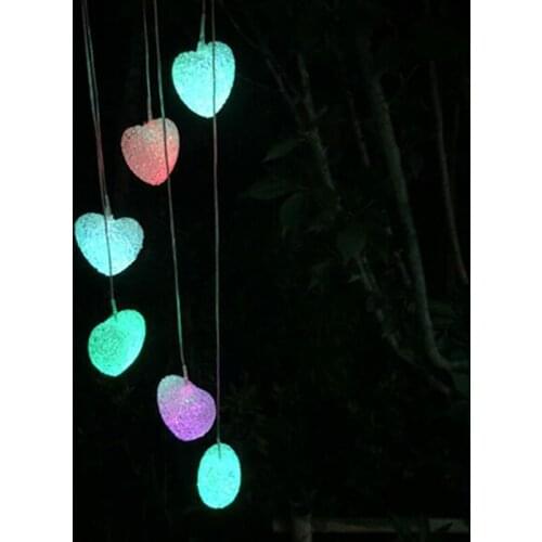 Lighting decoration gift outdoor solar garland lights for garden decoration Particle Ball Wind Chime Light Colorful Gradien lamp