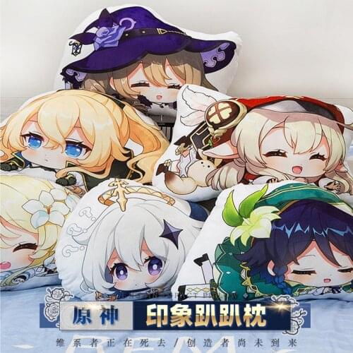 Game Genshin Impact Klee Paimon Cute Decorative Plush Cushion Throw Pillow Anime Bed Sofa Gift PP Cotton