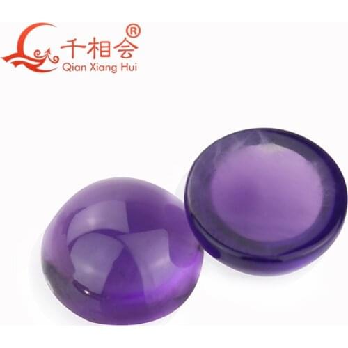 1.5mm-6.5mm round shape cabochon cut beautiful Natural Amethyst gemstone