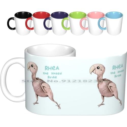 Rhea The Birdie Ceramic Mugs Coffee Cups Milk Tea Mug Rhea Rhea The Birdie Birdie Bird Parrot Adorable Adorbs Cute Kawaii Pink
