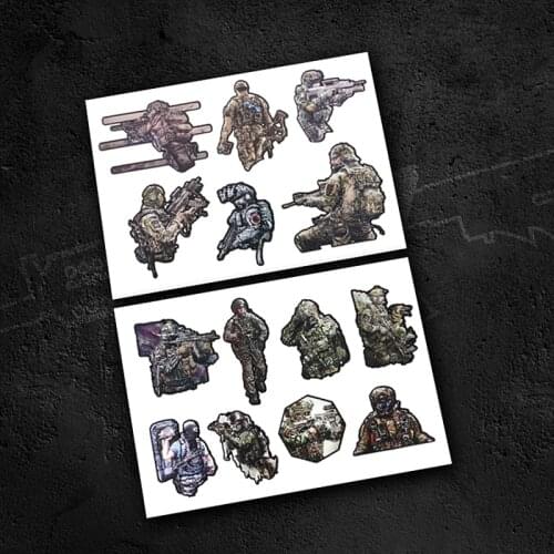 Special Forces Collection Illustration A4 Tactical Sticker Notebook Military Stickers Outdoor Skateboard Suitcase DIY Decor