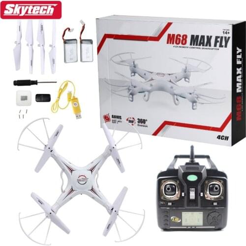 Skytech M68R RC Quadcopter with 2MP Camera 4 CH 2.4GHz 6-Gyro Remote Control Drone with Headless System