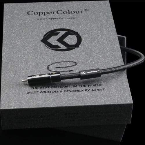 CopperColour BOC coaxial Cable OCC single crystal Copper for Hifi audio decoder interconnect cable audiophile coaxial Cabl