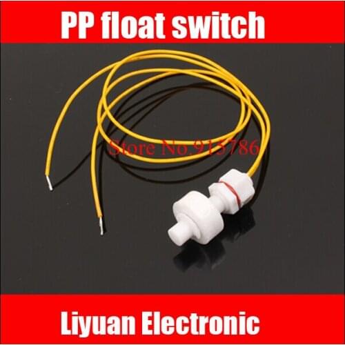 Mini PP float sensor / NO / NC level switch / Low pressure liquid level sensor / Anticorrosive plastic float