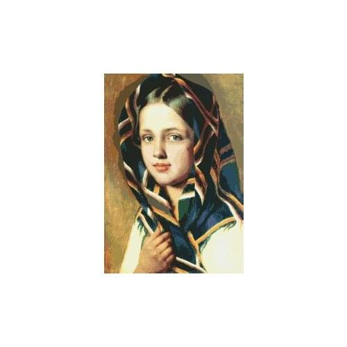 Girl with hijab Embroidery High Quality Crafts Needlework 14CT Unprinted Cross Stitch Kits DIY Art Handmade Home Decor