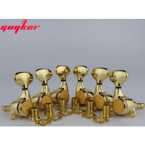 Guyker Guitar Machine Heads 1:21 Rear Locking Tuners Guitar Tuning Pegs Tuners for ST TL SG Style Electric Guitars Gold