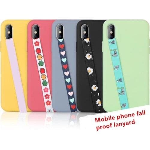Mobile Phone Finger Holder Phone Sling PU Leather Grip One Hand Anti Slip Cartoon Phone Holder Secure Elastic Bandage Wristband