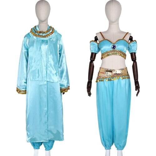 New Style Jasmine Princess Cosplay Costume For Adult Women Girls Halloween Birthday Party