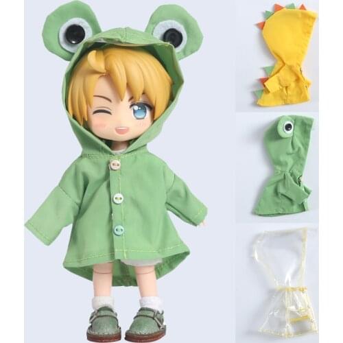 Ob11 baby clothes fashion raincoat cute frog coat 1 / 12bjd doll clothes suitable for molly gcc GSC p9 Wanna doll accessories