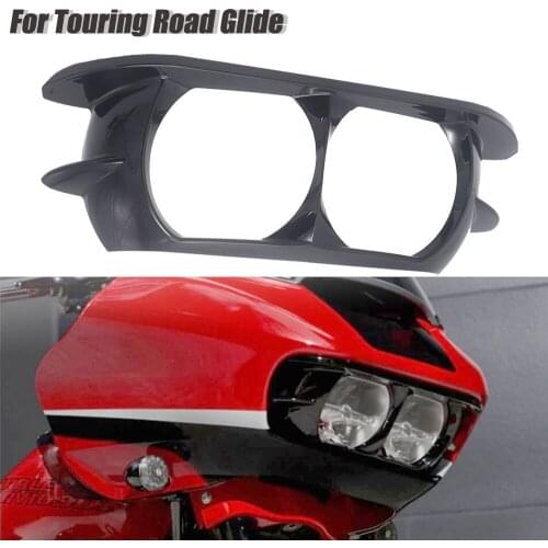 Motorcycle Dual Headlamp Headlight Trim Cover Bezel Fairing For Harley Road Glide 2015 2016 2017 2018 2019