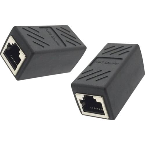 Whole Sale RJ45 Connector Cat7/6 Ethernet Adapter Network Extender Convertor Extension Cable for Ethernet Cable Female to Female