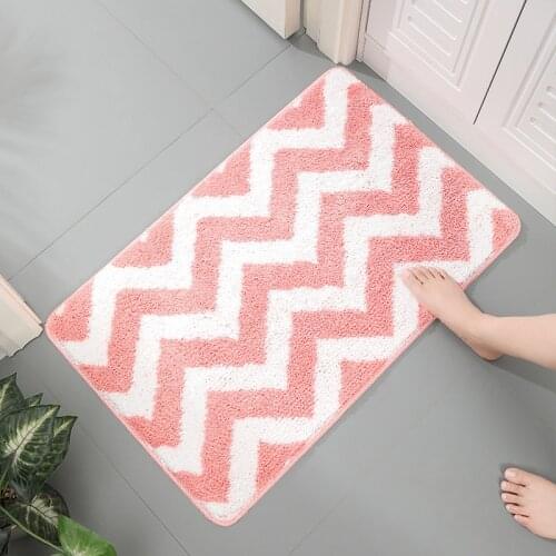 Simple Carpet Wave Pattern Living Room Doormat European Style Bathroom Absorbent Floor Mat Kitchen Non-slip Mat Household Carpet