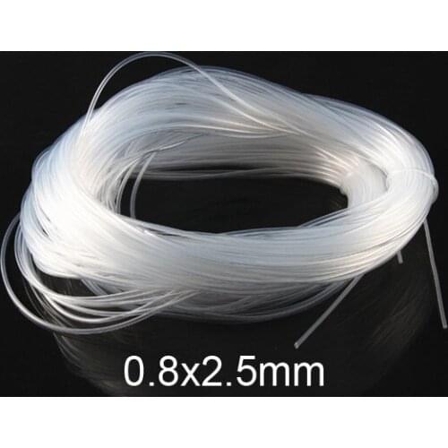0.8x2.5mm 0.8mm 2.5mm Transparent silica gel tube food grade silicone tube lucency silicon hose FDA tasteless capillary tubing
