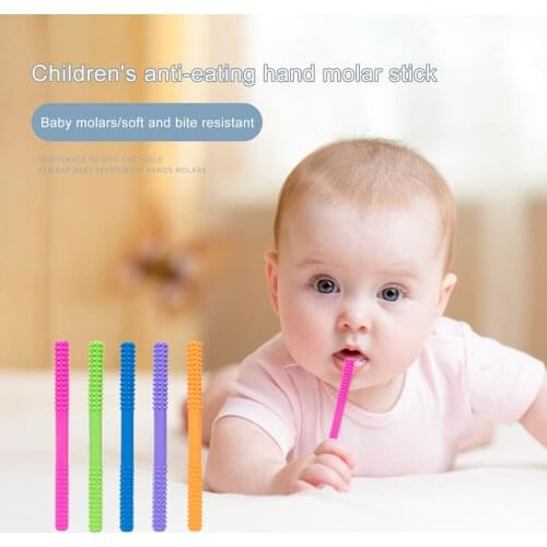 Hollow Teething Tubes Soft Silicone Teething Toys For Babies BPA Free Different Textures 100% Food-grade Soft Silicon For Kid