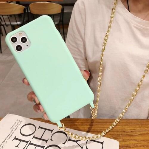 Crossbody Lanyard Silicone Necklace Holder Cord Strap Rope Phone Case for iPhone 11 pro X XS max Xr 6 6s 7 8 PLUS Cover funda